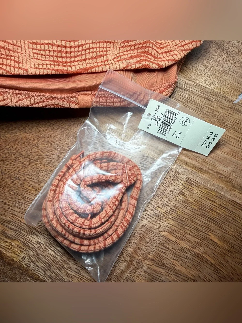 Aerie Orange Musk Jacquard Bandeau Top